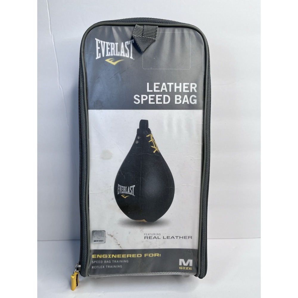 Everlast Leather Elite Speed Bag Boxing MMA Workout Punching Training Fitness